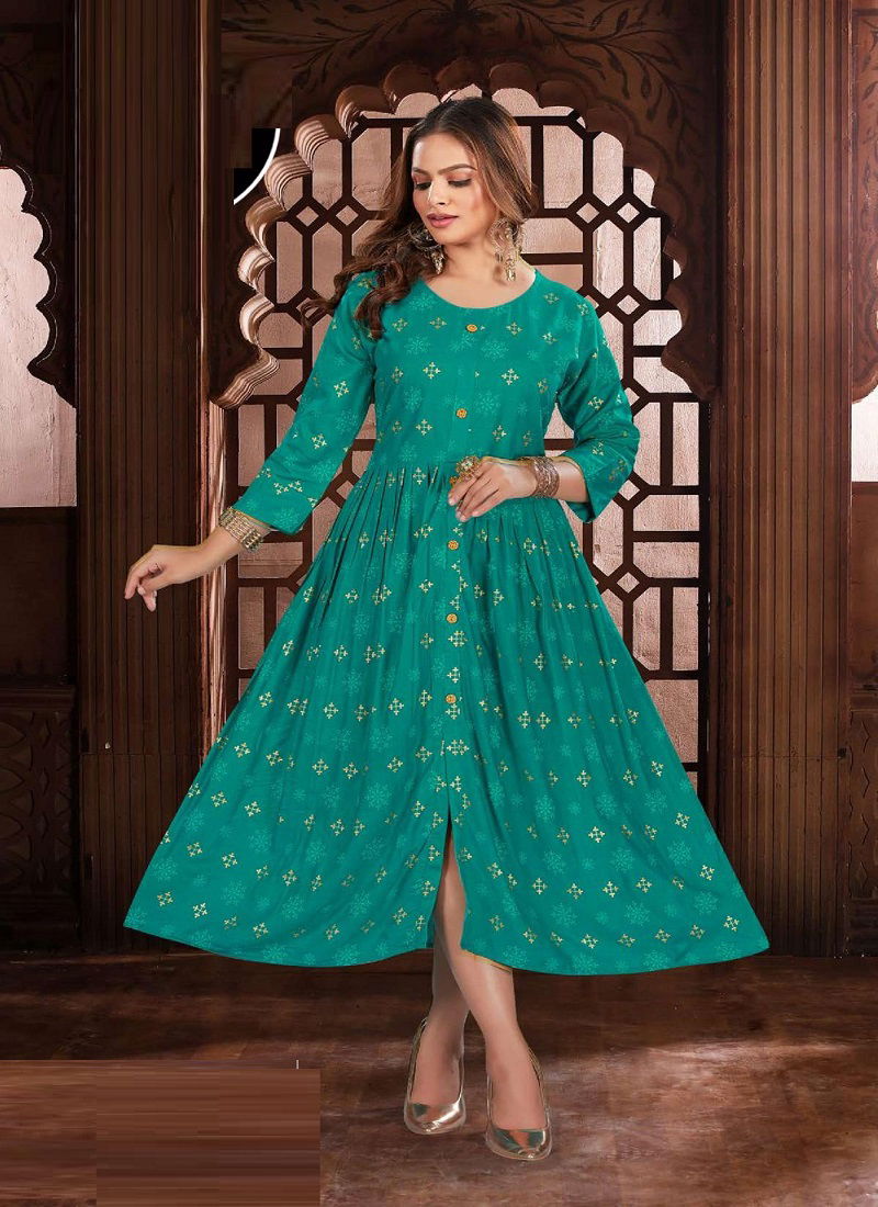 New Anarkali V 1 Regular Wear Wholesale Designer Kurti Collection
